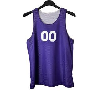 NWT Reversible Basketball Pinnie Jersey Purple White #00 Size M